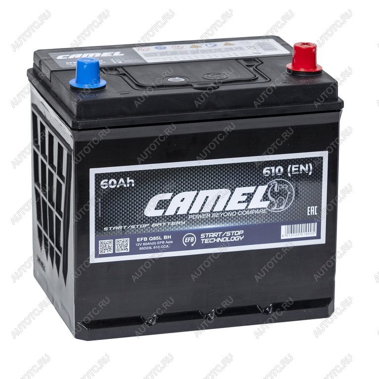 10 749 р. Аккумулятор CAMEL EFB Asia 60Ач обратная полярность CAMEL 6ст60(0) d23l q85l  с доставкой в г. Пермь