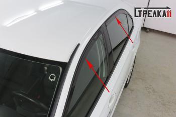 Дефлекторы окон 2D Стрелка11 Volkswagen Polo 5 седан рестайлинг (2015-2020)
