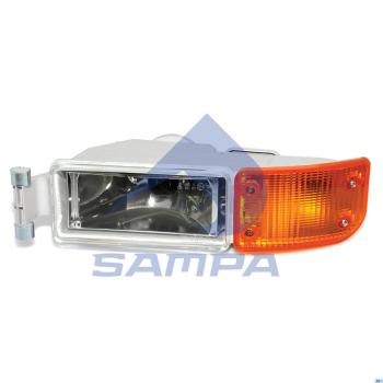 Фара противотуманная MAN TGA с желтым указателем поворота левая SAMPA