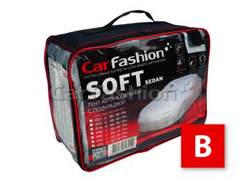 Тент на автомобиль (M) 440х146х115 см серебристый Sedan Soft B CARFASHION