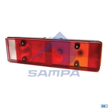 Фонарь задний IVECO левый (467х132мм) IVECO-разъем сзади SAMPA
