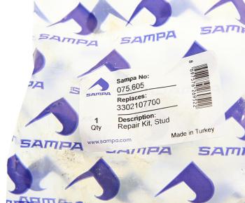 459 р. Шпилька колеса SAF (М22х1.5х83) в сборе (гайка 04938,гровер 01245) SAMPA  с доставкой в г. Пермь. Увеличить фотографию 2