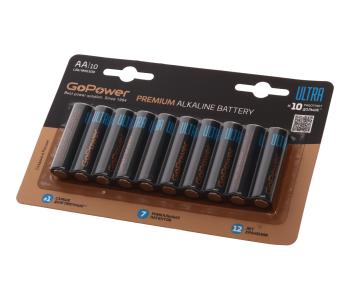 Батарейка AA LR6 1.5V блистер 10шт. Alkaline Ultra GOPOWER