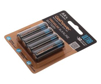 Батарейка AA LR6 1.5V блистер 4шт. Alkaline Ultra GOPOWER