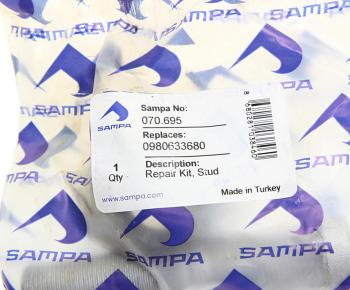 469 р. Шпилька колеса BPW в сборе (M22x1.5x9762) (гайка) SAMPA  с доставкой в г. Пермь. Увеличить фотографию 3
