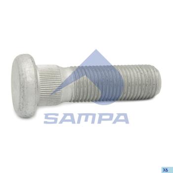 Шпилька колеса SCANIA 4,P,R,T series (78 резьба L=91.581мм) литой диск SAMPA