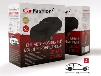 Тент на автомобиль (M) 380х145х115 см черный Sedan Strom A CARFASHION