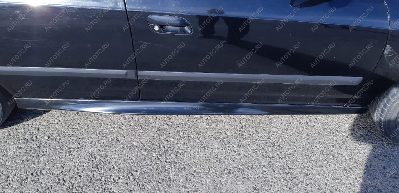 3 499 р. Пластиковые накладки порогов Фанат Тюнинг  Hyundai Elantra ( XD,  XD2) (2000-2010) седан дорестайлинг, рестайлинг седан (неокрашенные (глянец под окраску))  с доставкой в г. Пермь
