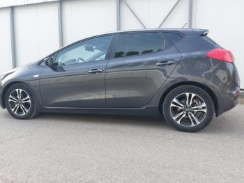 3 289 р. Пластиковые накладки порогов Фанат Тюнинг  KIA Ceed  2 JD (2012-2018) дорестайлинг универсал, дорестайлинг, хэтчбэк, рестайлинг универсал, рестайлинг, хэтчбэк (неокрашенные (глянец под окраску))  с доставкой в г. Пермь. Увеличить фотографию 5