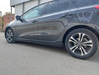 3 289 р. Пластиковые накладки порогов Фанат Тюнинг  KIA Ceed  2 JD (2012-2018) дорестайлинг универсал, дорестайлинг, хэтчбэк, рестайлинг универсал, рестайлинг, хэтчбэк (неокрашенные (глянец под окраску))  с доставкой в г. Пермь. Увеличить фотографию 6