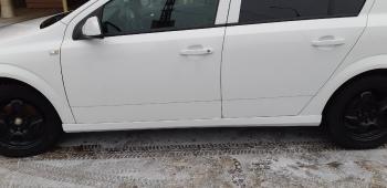 3 499 р. Пластиковые накладки порогов Фанат Тюнинг Opel Astra H хэтчбек 5дв рестайлинг (2007-2015) (неокрашенные (глянец под окраску))  с доставкой в г. Пермь. Увеличить фотографию 5