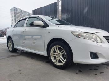 3 289 р. Пластиковые накладки порогов Фанат Тюнинг Toyota Corolla E150 седан рестайлинг (2009-2013) (неокрашенные (глянец под окраску))  с доставкой в г. Пермь. Увеличить фотографию 2
