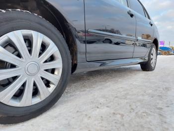 3 499 р. Пластиковые накладки порогов Фанат Тюнинг Toyota Corolla E120 хэтчбек рестайлинг (2004-2007) (неокрашенные (глянец под окраску))  с доставкой в г. Пермь. Увеличить фотографию 5