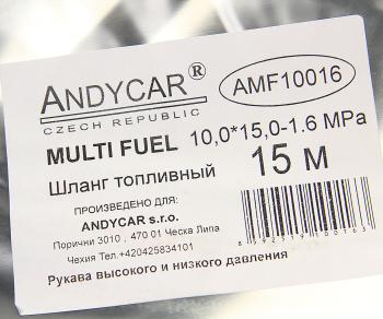 3 889 р. Шланг d=10х15-1.6 топливный с внешней оплеткой (бухта 15м, цена за бухту, не режем) ANDYCAR  с доставкой в г. Пермь. Увеличить фотографию 3