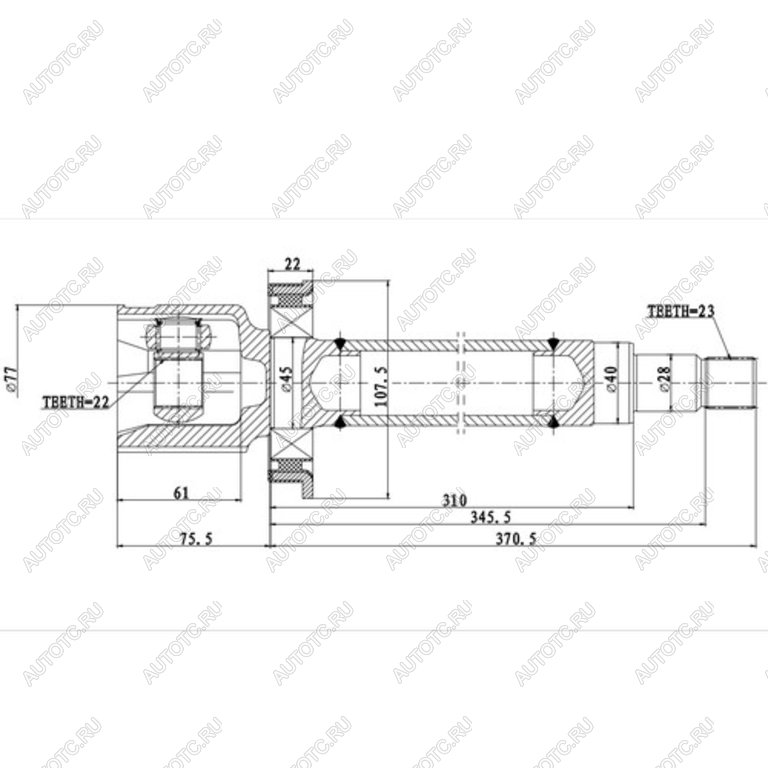 7 199 р. ШРУС внутренний FORD C-Max (07-10),Focus (04-12) правый ZIKMAR  с доставкой в г. Пермь
