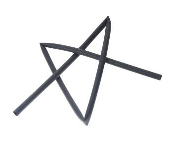 Трубка термоусадочная d=6мм 1м клеевая черная (цена за 1шт.)