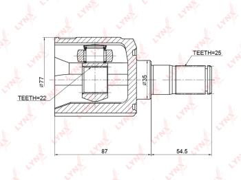 ШРУС наружный HYUNDAI Accent (-06),Getz (05-) комплект LYNX