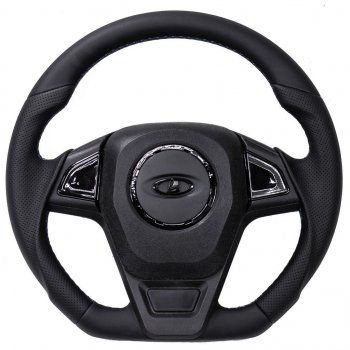 6 899 р. Рулевое колесо  autodemic Лада Калина 1118 седан (2004-2013) (анатомическое, в коже)  с доставкой в г. Пермь. Увеличить фотографию 4