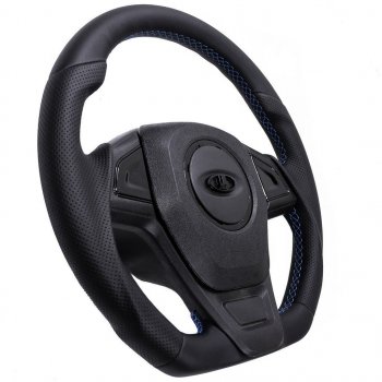 6 899 р. Рулевое колесо autodemic Лада Калина 1118 седан (2004-2013) (анатомическое, в коже)  с доставкой в г. Пермь. Увеличить фотографию 3
