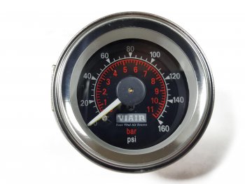 5 799 р. Манометр VIAIR 2 160 PSI, 2 контура, с подсветкой, черный Viair 90082  с доставкой в г. Пермь. Увеличить фотографию 6