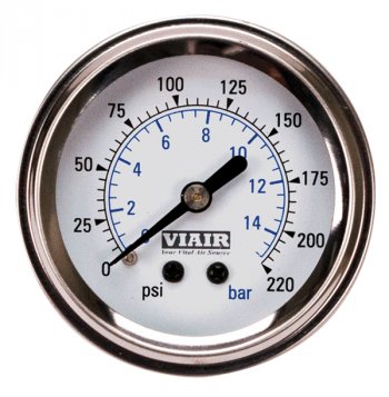 1 999 р. Манометр VIAIR 2 220 PSI, с подсветкой, белый Viair 90089  с доставкой в г. Пермь. Увеличить фотографию 1
