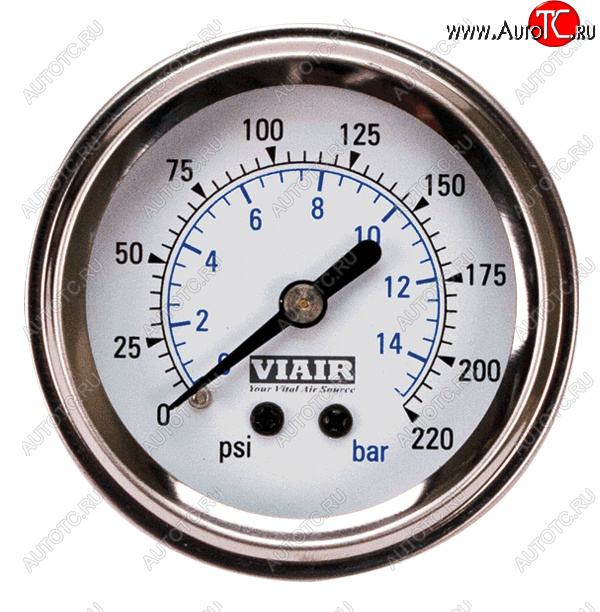 1 999 р. Манометр VIAIR 2 220 PSI, с подсветкой, белый Viair 90089  с доставкой в г. Пермь