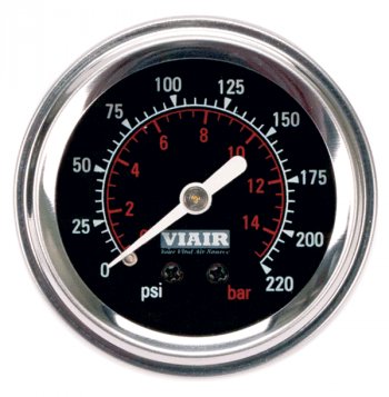 1 999 р. Манометр VIAIR 2 220 PSI, с подсветкой, черный Viair 90090  с доставкой в г. Пермь. Увеличить фотографию 1