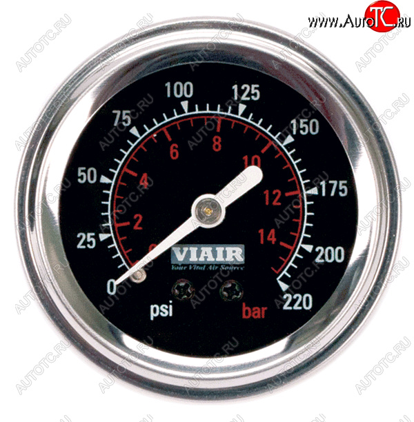 1 999 р. Манометр VIAIR 2 220 PSI, с подсветкой, черный Viair 90090  с доставкой в г. Пермь