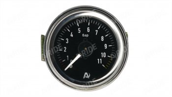 3 299 р. Манометр ARIDE 53 мм, 2х11 бар (160 PSI), 2, черный Арайд м 53 2 11  с доставкой в г. Пермь. Увеличить фотографию 1