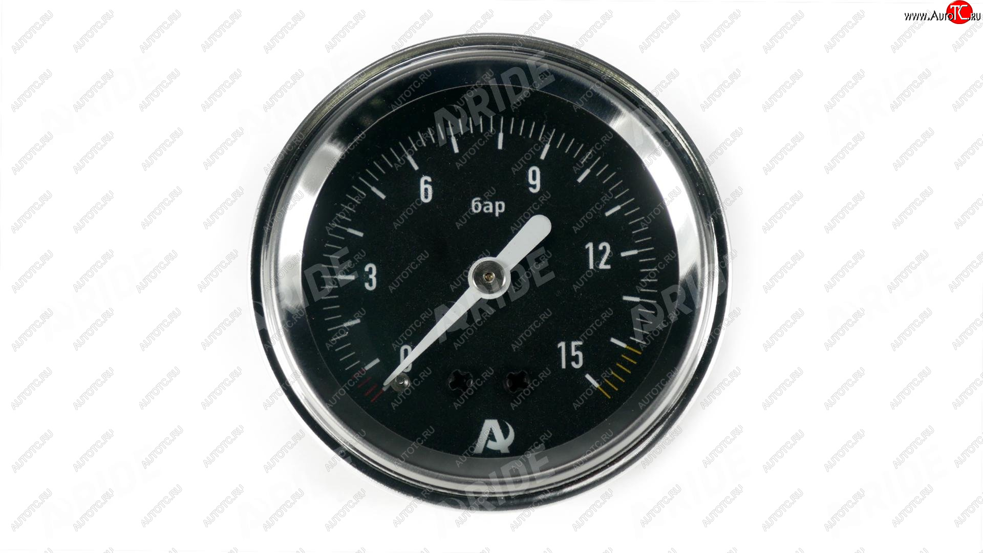 1 499 р. Манометр ARIDE 51 мм, 1х15 бар (220 PSI), 2, черный, с подсветкой Арайд м 51 1 15  с доставкой в г. Пермь