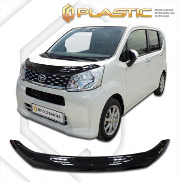 1 899 р. Дефлектор капота CA-Plastic Daihatsu Move  дорестайлинг (2014-2017) (серия Сlassic черный, без надписи)  с доставкой в г. Пермь. Увеличить фотографию 2