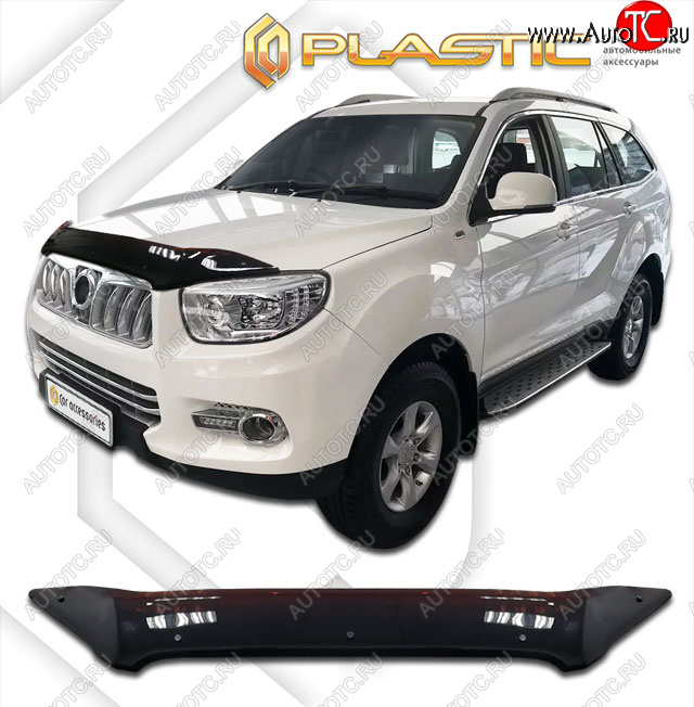 1 999 р. Дефлектор капота CA-Plastic  Foton Sauvana (2014-2020) (classic черный, без надписи)  с доставкой в г. Пермь