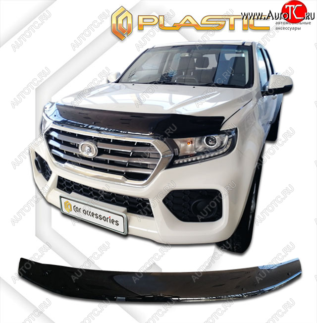 2 079 р. Дефлектор капота CA-Plastic  Great Wall Wingle 7 (2018-2023) пикап (classic черный, без надписи)  с доставкой в г. Пермь