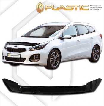 Дефлектор капота CA-Plastic KIA Ceed  2 JD (2012-2018) дорестайлинг универсал, рестайлинг универсал