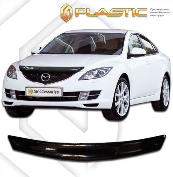 Дефлектор капота (седан) CA-Plastic Mazda Atenza (2007-2012) (Classic черный)