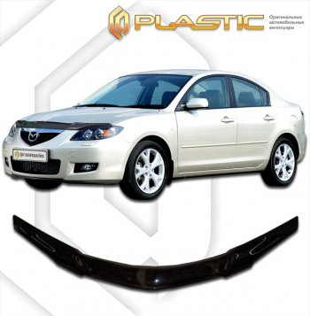 Дефлектор капота CA-Plastic Mazda 3/Axela  BK (2003-2009) дорестайлинг седан, рестайлинг седан (Classic черный)