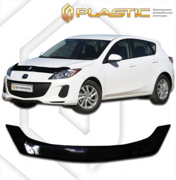 Дефлектор капота CA-Plastic Mazda 3/Axela  BL (2009-2013) дорестайлинг, хэтчбэк 5 дв., рестайлинг, хэтчбэк (Classic черный)