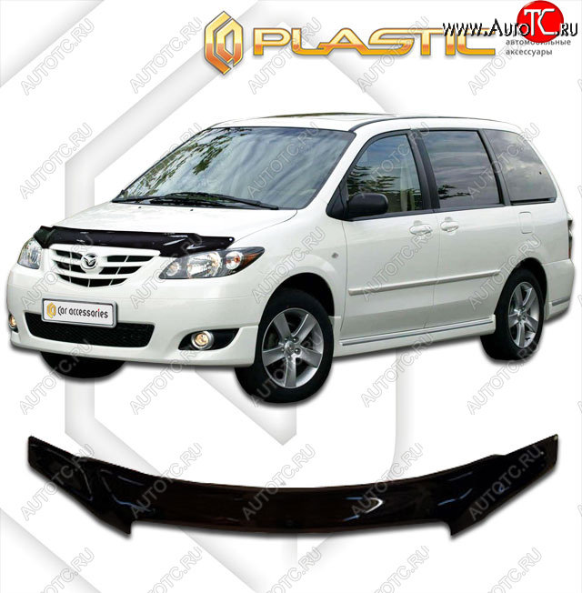 2 159 р. Дефлектор капота CA-Plastic Mazda MPV LW (2003-2006) 2-ой рестайлинг (cерия Сlassic черный, без надписи) с доставкой в г. Пермь Увеличить фотографию 1 2 159 р. Дефлектор капота CA-Plastic Mazda MPV LW (2003-2006) 2-ой рестайлинг (cерия Сlassic черный, без надписи) с доставкой в г. Пермь