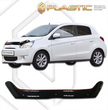 Дефлектор капота CA-Plastic Mitsubishi Mirage  A03A (2012-2015) хэтчбэк 5 дв. дорестайлинг