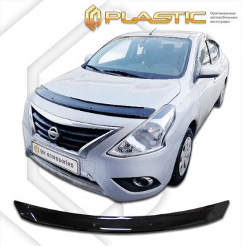 Дефлектор капота CA-Plastic Nissan Latio  N17 (2014-2016) седан правый руль дорестайлинг