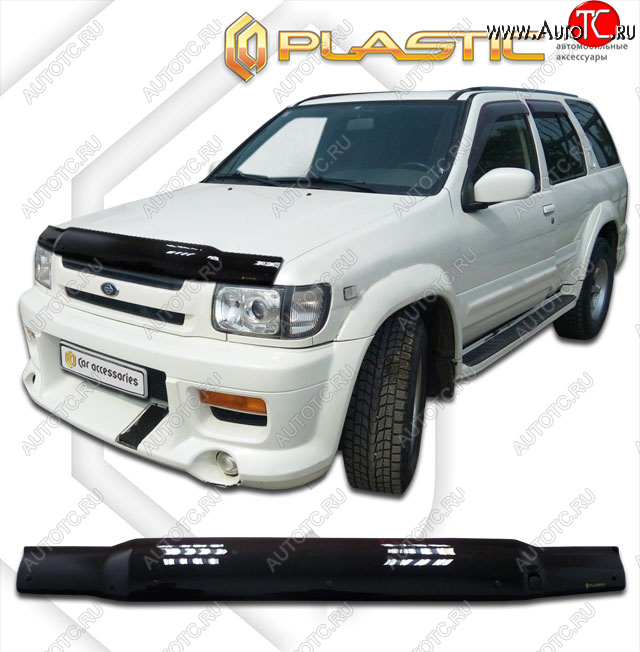 1 999 р. Дефлектор капота CA-Plastic  Nissan Terrano Regulus  1 R50 (1996-2002) (classic черный, без надписи)  с доставкой в г. Пермь