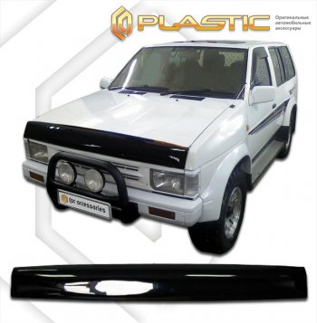 2 079 р. Дефлектор капота CA-Plastic Nissan Terrano WD21 дорестайлинг (1985-1995) (серия Сlassic черный, без надписи)  с доставкой в г. Пермь. Увеличить фотографию 2