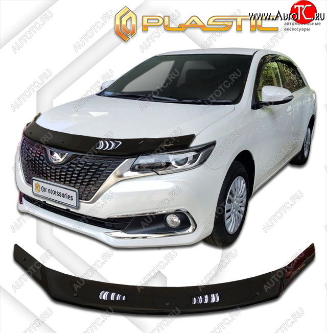 1 999 р. Дефлектор капота CA-Plastic  Toyota Allion  T260 (2016-2021) седан 2-ой рестайлинг (classic черный, без надписи)  с доставкой в г. Пермь