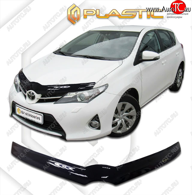 1 999 р. Дефлектор капота CA-Plastic  Toyota Auris  E180 (2012-2018) хэтчбэк 5 дв. дорестайлинг, хэтчбэк 5 дв. рестайлинг (classic черный, без надписи)  с доставкой в г. Пермь