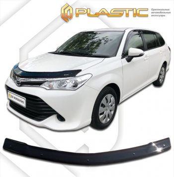 1 899 р. Дефлектор капота (рынок Японии) CA-Plastic  Toyota Corolla Fielder  E160 (2015-2017) универсал 1-ый рестайлинг (серия Сlassic черный, без надписи)  с доставкой в г. Пермь. Увеличить фотографию 2