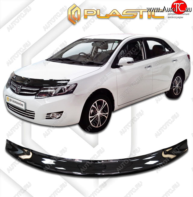 1 999 р. Дефлектор капота CA-Plastic  Zotye Z300 (2012-2018) (classic черный, без надписи)  с доставкой в г. Пермь