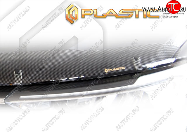 3 089 р. Дефлектор капота CA-Plastic Volkswagen e-Lavida (2018-2023) (Шелкография черная)  с доставкой в г. Пермь