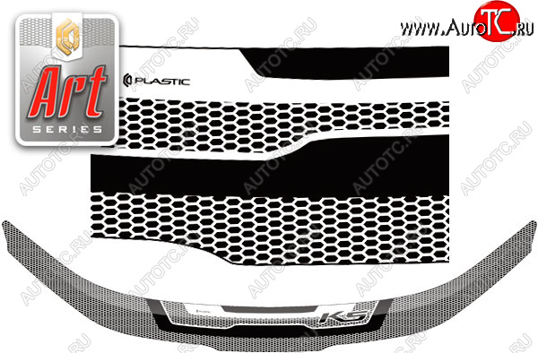 2 399 р. Дефлектор капота CA-Plastic  KIA K5  DL (2019-2022) (серия ART белая)  с доставкой в г. Пермь
