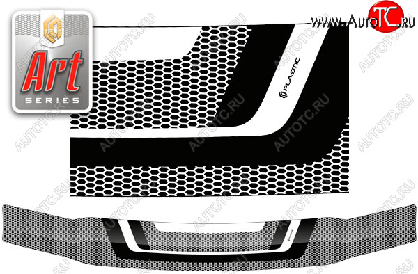 2 199 р. Дефлектор капота CA-Plastic  Nissan Terrano Regulus  1 R50 (1996-2002) (серия ART белая)  с доставкой в г. Пермь