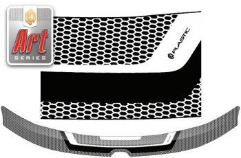 Дефлектор капота CA-Plastic Renault Duster  HM (2021-2024) рестайлинг (серия ART белая)